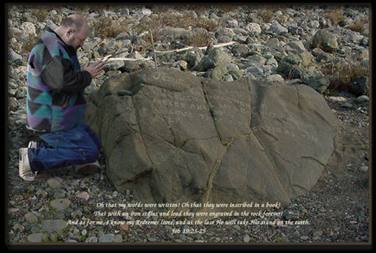 The Final Composite of Glenn Praying at his Rock